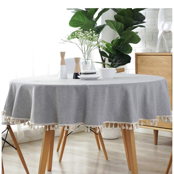 Other - Cotton 60inch Round Tablecloth